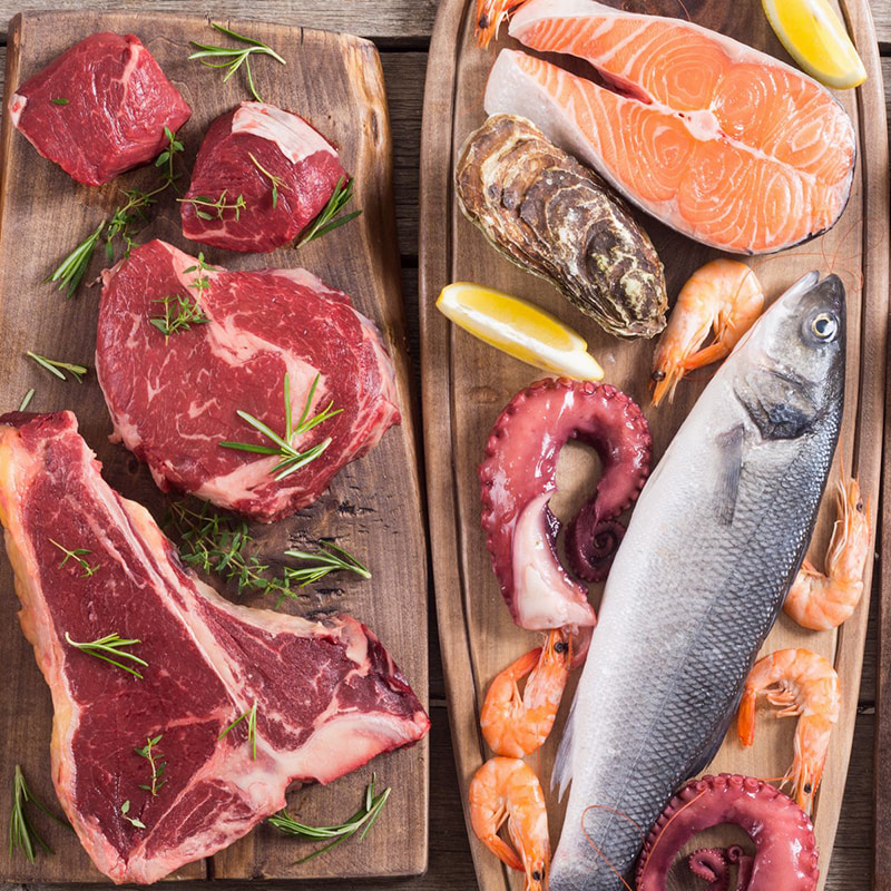 Högtryckssprayrengöringsmaskin för kött och skaldjur